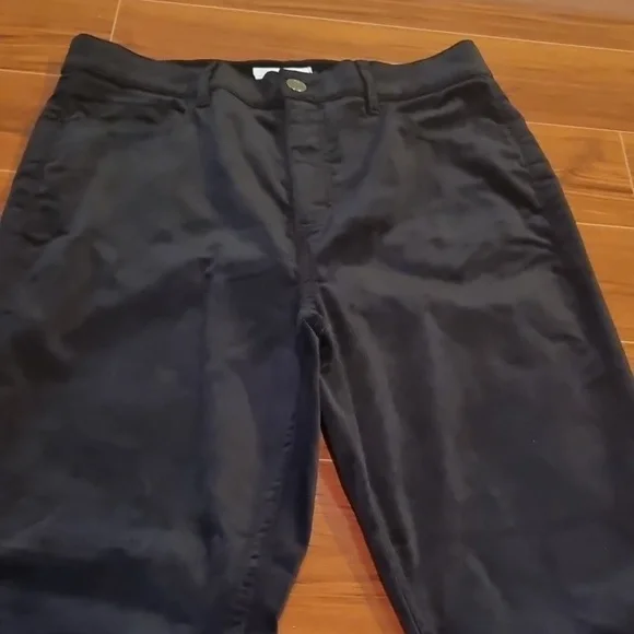 LOFT High Rise Skinny Velvet Pant Black Size 10/30R - Picture 4 of 15